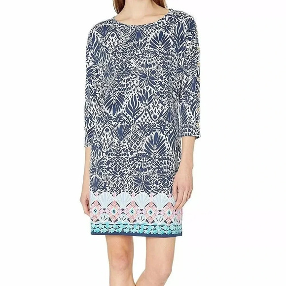 Lilly Pulitzer Vivvy Dress By Land or By Sea High Tide Navy Size XSmall XS - Picture 2 of 16